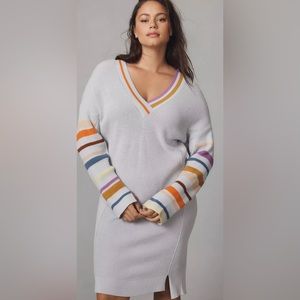 NWT Daily Practice by Anthropologie Stripe-Sleeve Sweater Dress